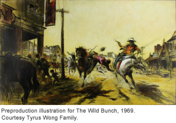 Preproduction illustration for The Wild Bunch